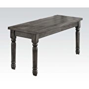 Weathered gray finish dining table additional photo 4 of 4