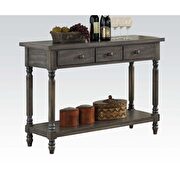 Weathered gray finish dining table in farmstyle by Acme additional picture 5