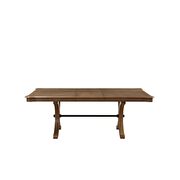 Gray oak finish dining table additional photo 5 of 11