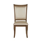 Beige pu & gray oak side chair by Acme additional picture 3