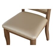 Beige pu & gray oak side chair by Acme additional picture 6