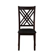 Black pu & espresso finish side chair by Acme additional picture 4