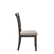 Fabric & weathered gray side chair by Acme additional picture 3