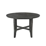 Rustic gray finish dining table additional photo 3 of 8