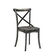 Rustic gray finish side chair additional photo 2 of 4