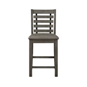 Gray pu & gray finish counter height chair by Acme additional picture 2