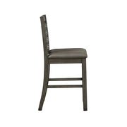 Gray pu & gray finish counter height chair by Acme additional picture 3