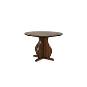 Oak finish counter height round top table by Acme additional picture 2