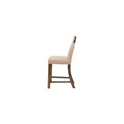 Linen & oak finish counter height chair by Acme additional picture 3