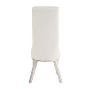 Cream white pu & stainless steel dining chair by Acme additional picture 4