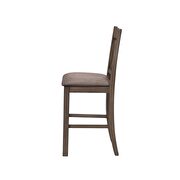 Brown fabric & walnut finish counter height chair by Acme additional picture 3