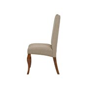 Beige fabric & oak side chair by Acme additional picture 3