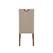 Beige fabric & oak side chair by Acme additional picture 4