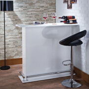 White high gloss finish bar table by Acme additional picture 2