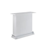 White high gloss finish bar table by Acme additional picture 3