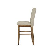 Beige fabric & oak counter height chair by Acme additional picture 3