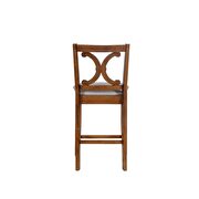 Fabric & cherry oak finish counter height chair by Acme additional picture 4