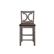 Fabric & gray oak counter height chair by Acme additional picture 2