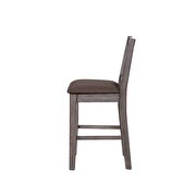 Fabric & gray oak counter height chair by Acme additional picture 3