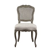 Linen & rustic gray oak side chair (set-2), linen & rustic gray oak by Acme additional picture 2