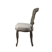 Linen & rustic gray oak side chair (set-2), linen & rustic gray oak by Acme additional picture 3