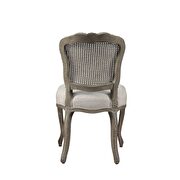 Linen & rustic gray oak side chair (set-2), linen & rustic gray oak by Acme additional picture 4