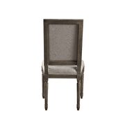 Linen & rustic gray oak side chair by Acme additional picture 4