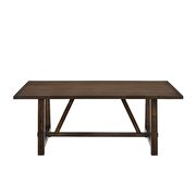 Dark oak finish dining table in farmstyle by Acme additional picture 3