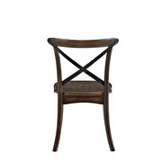Dark oak & black side chair by Acme additional picture 3