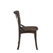 Dark oak & black side chair by Acme additional picture 4