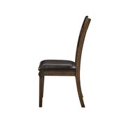 Pu & dark oak finish side chair by Acme additional picture 4