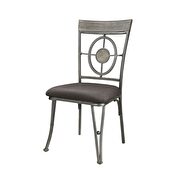 Fabric & gunmetal side chair by Acme additional picture 2