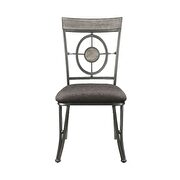 Fabric & gunmetal side chair by Acme additional picture 3
