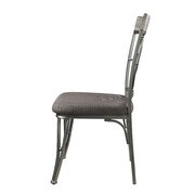 Fabric & gunmetal side chair by Acme additional picture 4