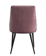 Pink fabric upholstery seat & back cushion dining chair by Acme additional picture 3