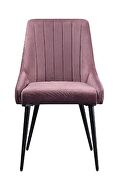 Pink fabric upholstery seat & back cushion dining chair by Acme additional picture 4