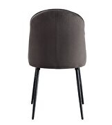 Gray fabric upolstered seat & back/ black finish legs dining chair by Acme additional picture 3