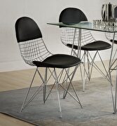 Clear glass & chrome dining table by Acme additional picture 5