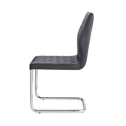 Gray pu & chrome side chair by Acme additional picture 3