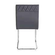 Gray pu & chrome side chair by Acme additional picture 4
