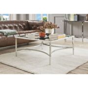 Chrome finish & mirror coffee table by Acme additional picture 3