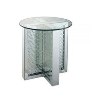 Mirrored & faux crystals end table by Acme additional picture 2