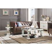 Mirrored & faux crystals end table by Acme additional picture 6