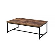 Weathered oak & black coffee table by Acme additional picture 2