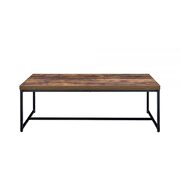 Weathered oak & black coffee table by Acme additional picture 3