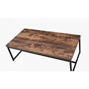 Weathered oak & black coffee table by Acme additional picture 5