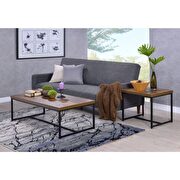 Weathered oak & black coffee table by Acme additional picture 6