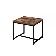 Weathered oak & black end table by Acme additional picture 2