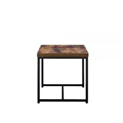 Weathered oak & black end table by Acme additional picture 3