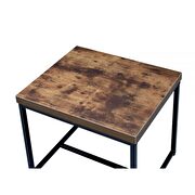 Weathered oak & black end table by Acme additional picture 5